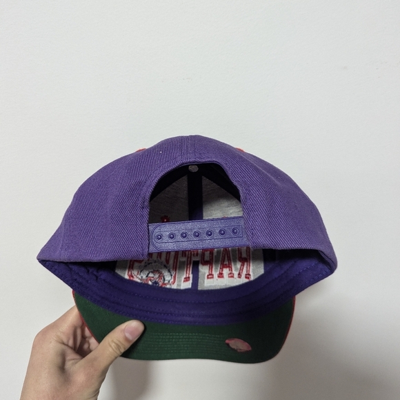 Vintage NBA Toronto Raptors Spellout Snapback Hat 90s Adidas - Picture 5 of 5